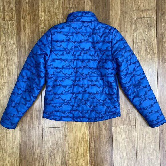 Kerrits Jacket Quilted Puffer Equestrian Horse Coat Zip Blue Youth Medium - Picture 3 of 11